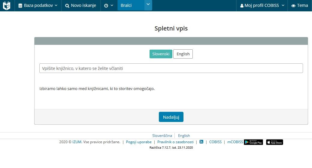 Spletni vpis
