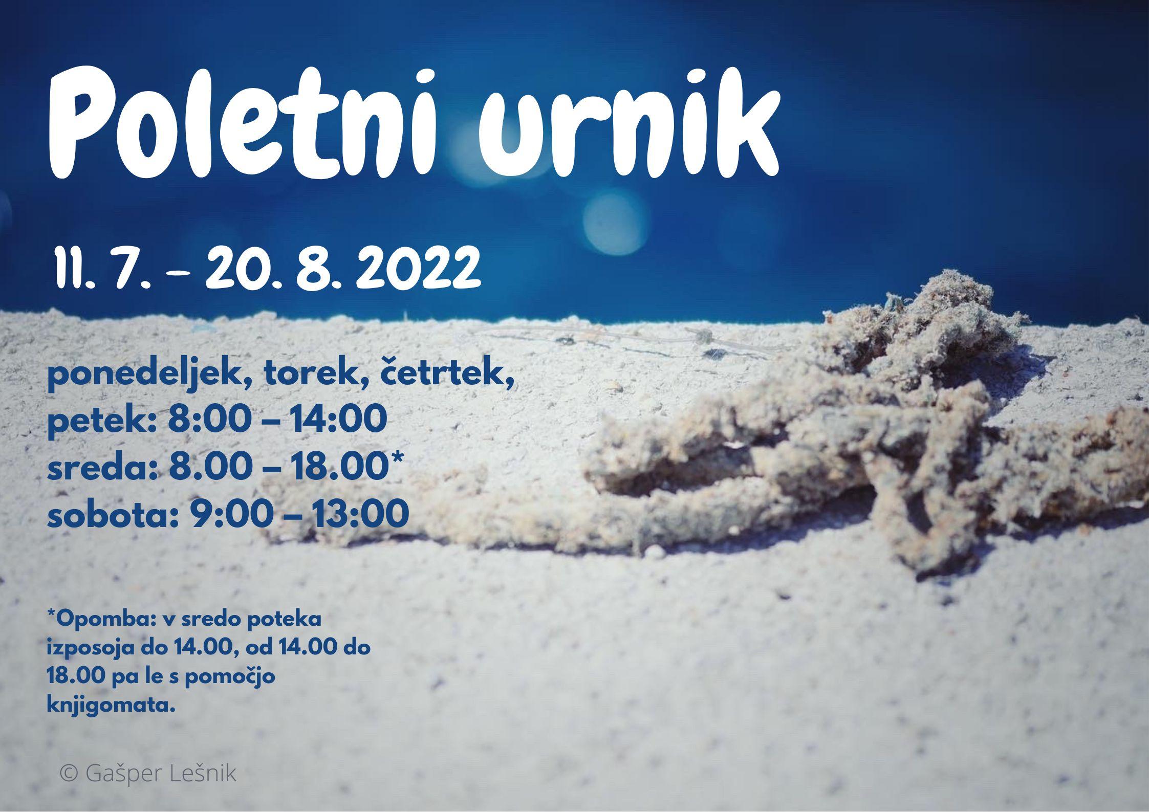 Poletni urnik 2022